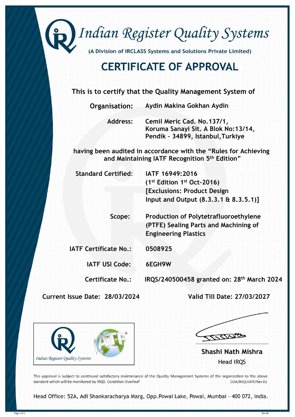 IATF 16949:2016